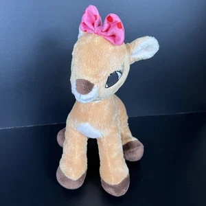 Rudolph the Red Nose Reindeer CLARICE Plush PINK Polka Bow DanDee 12” Christmas - Picture 1 of 6