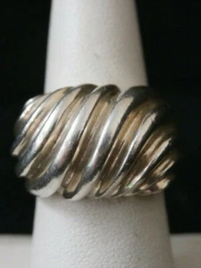 Anillo vintage de plata de ley abovedado del suroeste. Talla 7,25 Hacer oferta #1351 - Imagen 1 de 6