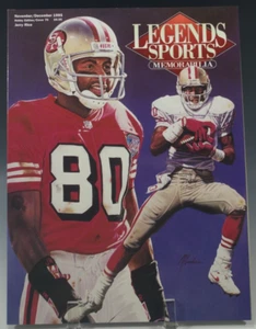 JERRY RICE COVER LEGENDS SPORTS MEMORABILIA MAGAZINE W/CARDS NOV/DEC 1995 - Picture 1 of 4