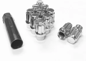 20Pc Chrome M12x1.5 Spline Tuner ET Style Lug Nut+Key Fit Acura Honda Model - Picture 1 of 3