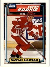 1992 Topps HOF #9 Nicklas Lidstrom Super Rookie - Detroit Red Wings