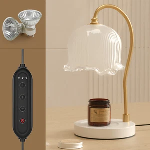 Dimmable Candle Warmer Lantern with Timer Candle Warmer Lamp w/ 2 Light Bulbs US - Picture 1 of 12
