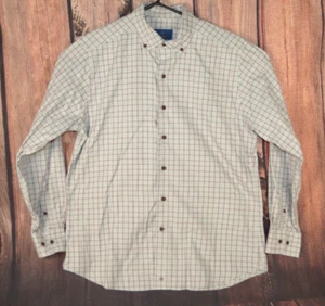 Camisa David Donahue Fusion Abotonada Gris Granate Para Hombre 16.5/Grande - Imagen 1 de 11