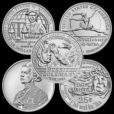 **Subscription** 2023 American Women Series Quarters 5 Complete full Set US Mint Cover