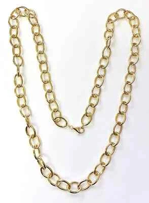 HSN Technibond 18K 镀金纯银椭圆形项链 30 — 第 1/4 张图片