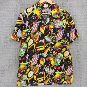 Vintage Scorpio Shirt Mens Medium M Multicolor Abstract Pattern Button Down 90s - Picture 1 of 10