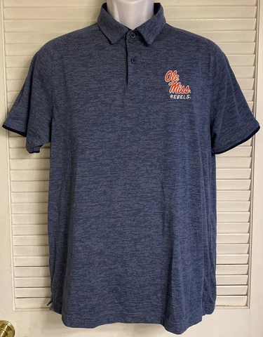 Men's Under Armour Ole Miss Rebels Heat Gear Loose Fit Polo Shirt, Large Cover