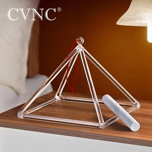 CVNC Cuarzo 8 Pulgadas Cristal Transparente Canto Pirámide Cuenco Energía Sanación Sonido Baño - Imagen 1 de 6