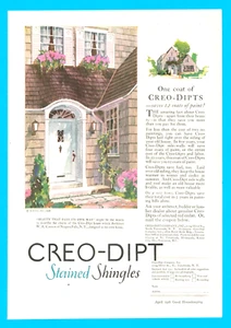 1926 Creo Dipt Stained Shingles roofing siding construction PRINT AD red cedar - Picture 1 of 3