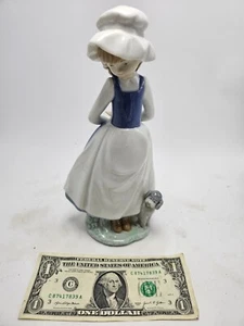 Vintage Retired Nao Lladro "CHEER ME UP" Porzellan Figur Mädchen mit Pudel 1983 - Bild 1 von 6