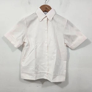 Dennis Uniform Youth Light Pink Short Sleeves Button Down Oxford Shirt Size 12 - Picture 1 of 12