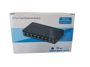 8 Port 10/100Mbps Fast Ethernet Network Unmanaged Switch Desktop Wall Mounting - Picture 1 of 1