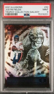 2021 Illusions Justin Fields Trophy Collection Galaxy Rookie PSA 9 - Picture 1 of 2