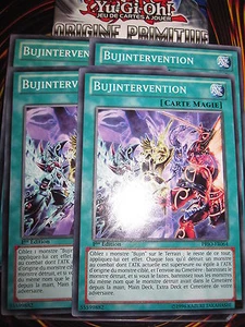 YU-GI-OH! COM BUJINTERVENTION PRIO-FR064 (PLAYSET) 4 CARTES MINT NEUF EDITION 1 - Picture 1 of 1