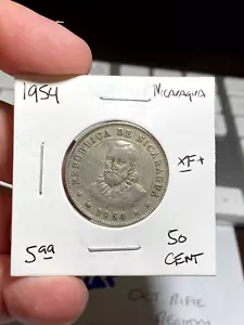 1954 Nicaragua 50 Centavos - Picture 1 of 2