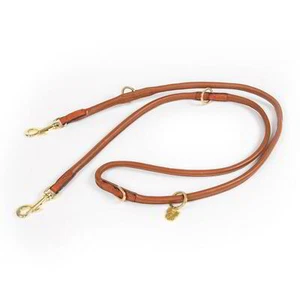 Shires Digby and Fox Rolled Leather Training Lead - Tan - Picture 1 of 1
