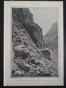 Golden Gate Canyon Yellowstone Park Wyoming Frank Leslie's 1894 W H Jackson - Picture 1 of 1