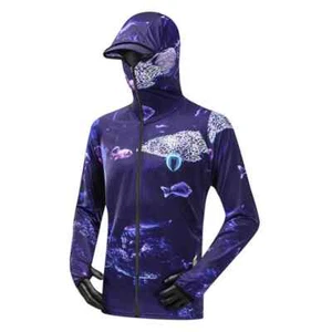 Anti-Uv Sunscreen Sun Protection Clothes Professional Fishing Hoodie with Mask - Picture 1 of 22