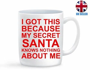 SECRET SANTA Knows Nothing MUG Funny Novelty Christmas Fun Present New Gift - Picture 1 of 1
