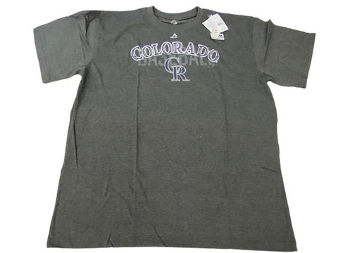 New Colorado Rockies Mens Sizes 2XL-3XL-4XL-5XL-6XL-Tall Majestic Gray Shirt $32 Cover