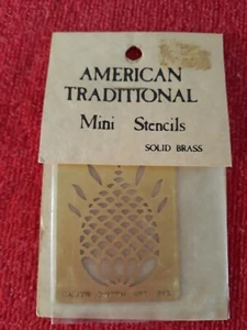 American Traditional Brass Stencils MS-18 Pineapple - Picture 1 of 3