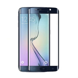 FULL CURVED BLACK TEMPER GLASS SCREEN PROTECTOR FOR SAMSUNG GALAXY S6 EDGE G925 - Picture 1 of 1