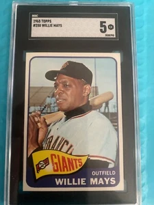 1965 Topps Baseball Set Break #250 Willie Mays SGC 5 - Bild 1 von 2
