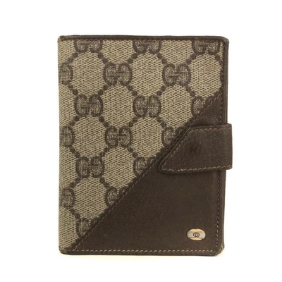 Cartera plegable EGA OLD GUCCI GG Logo PVC Cuero Beige/9BL1605 Foto 1 de 4