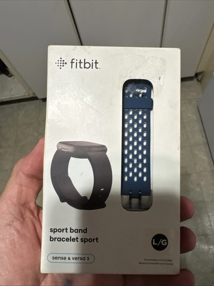 Banda deportiva Fitbit 24 mm azul OEM para Sense 2 Versa 4 y Versa 3, tamaño grande Foto 1 de 3
