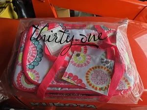 New Thirty One Perfect Party Set Citeus Medallion Thermal Carrier - Picture 1 of 5