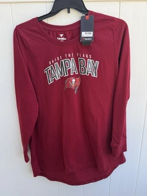 NWT Fanatics Tampa Bay Buccaneers Raise The Flags Long Sleeve Red T Shirt 2XL - Image 1 of 3