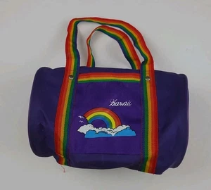 Vintage Hawaii Mini Seesack Regenbogenmuster leicht Vintage 80er 90er lila USA  - Bild 1 von 7