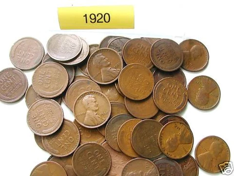 1920-P LINCOLN WHEAT CENT ROLL, 50 nice coins Cover