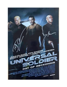 A3 Universal Soldier Poster Signed by Lundgren and Van Damme 100% Authentic+COA - Imagen 1 de 3