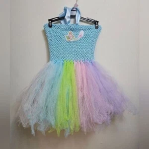 Handmade Mermaid Rainbow Tutu dress - Picture 1 of 7