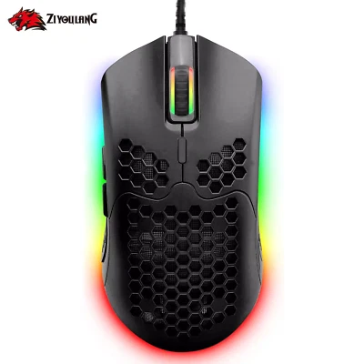 Wired Lightweight Gaming Mouse,6 RGB Backlit Mice for PC Gamers,Xbox,PS4 - Image 1 of 4