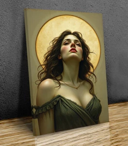 Miranda William Waterhouse inspired art mounted canvas print - Picture 1 of 9