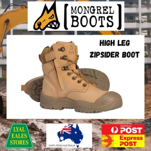 MONGREL Wheat High Leg ZipSider Boot w/ Scuff Cap - Picture 1 of 3