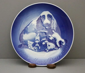 BING & GRONDAHL 1979 Mother's Day Plate  B&G Cocker Spaniel & Puppies 1969-1979 - Picture 1 of 2