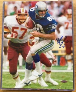 Steve Largent signed Seattle Seahawks 11 x 14 Photo w/inscription - Hall of Fame - Picture 1 of 1
