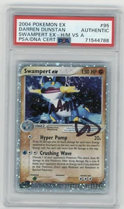 PSA Signed Darren Dunstan Pokemon Swampert Ex Team Magma Vs Team Aqua 95/95 - Picture 1 of 2