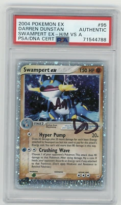 PSA Signed Darren Dunstan Pokemon Swampert Ex Team Magma Vs Team Aqua 95/95 - Image 1 of 2
