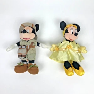 Peluche DISNEY SAFARI MICKEY con binocolo e BELLEZZA E LA BESTIA BELLE MINNIE 12"ea - Foto 1 di 11