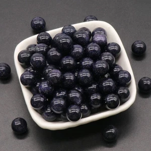 100pcs 12mm Natural Blue Sand Stone Round Ball Shape No Hole Beads - Picture 1 of 6