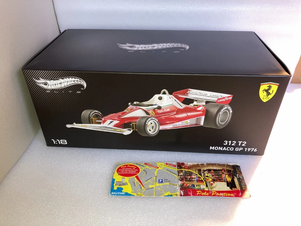 BLY40 HOT WHEELS ELITE 1 18 FERRARI F1 312 T2 MONACO GP 1976 LAUDA SEALED RARE - Immagine 1 di 4
