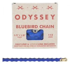 CADENA BICICLETA ODYSSEY BMX ODY 1/2x1/8 BLUEBIRD 1s AZUL con 1/2 ENLACE - Imagen 1 de 1