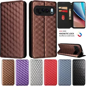 Hülle für Google Pixel 9 Pro XL/8a/7a/6a PU Leder Flip Wallet Kartenständer Cover - Bild 1 von 61