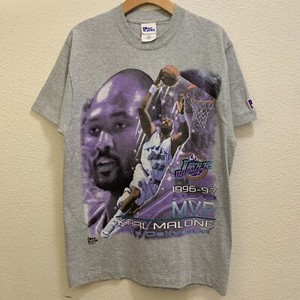 Vintage 1996 Karl Malone Mvp Mailman Utah Jazz Tee Shirt 90s Pro Player Nba
