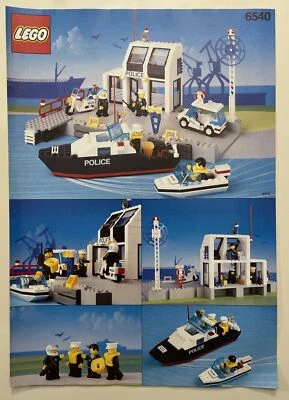 LEGO Pier Police 6540 INSTRUCTIONS BOOKLET ONLY Vintage Original - Image 1 of 4