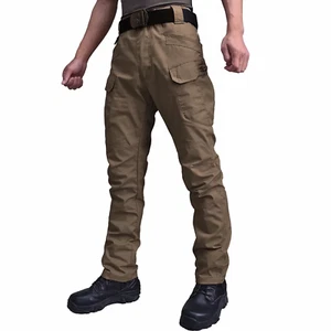 Mens Cargo Pants with Pockets- Overalls Autumn Outdoor Multi-Pocket Wear-Resista - Picture 1 of 12